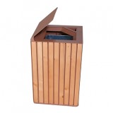 出口外貿戶外方形不銹鋼分類垃圾桶